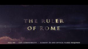 The Ruler Of Rome - Cinematic Trailer Video Displays template preview