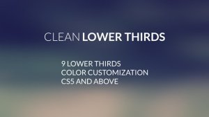 Clean LowerThirds | After Effects Template Video Displays template preview