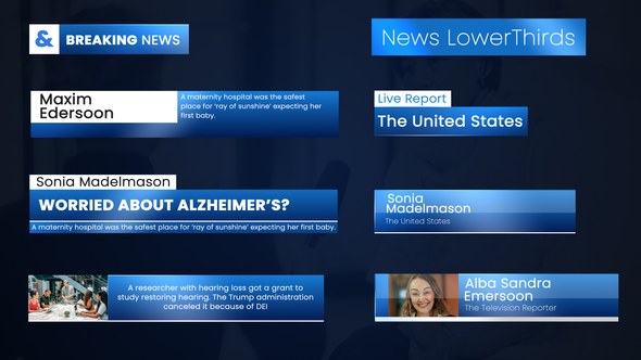 Videohive News LowerThirds Titles template preview