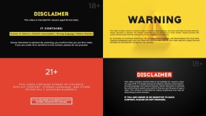 Videohive Caution Clips | Editable Disclaimer Video Templates Elements template preview