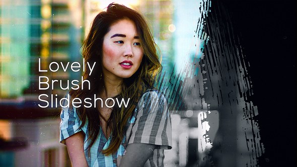 Videohive Lovely Brush Slideshow Video Displays template preview