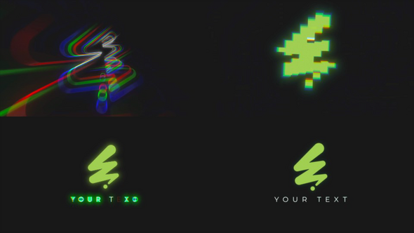 Videohive Glitch Zoom Logo Animation Logo Stings template preview