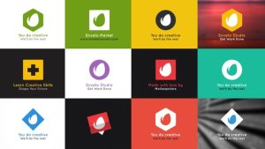 Simple Folding Logo Video Displays template preview