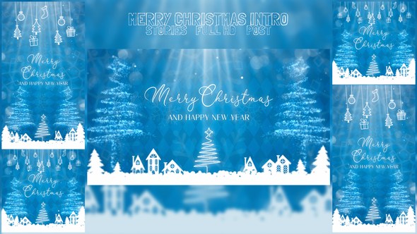 Videohive Christmas Intro I Christmas Text Opener Video Displays template preview