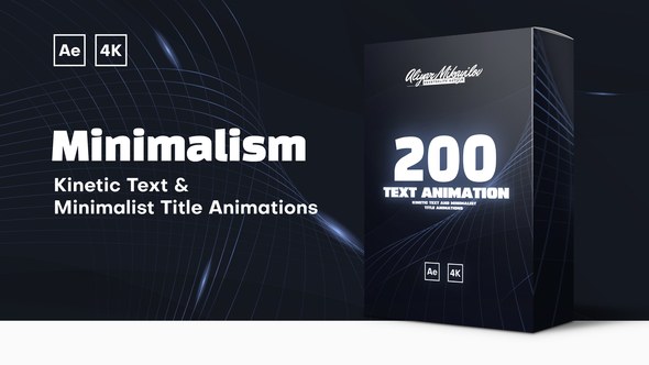 Minimalism | Kinetic Text Animations & Minimal Animated Titles Video Displays template preview