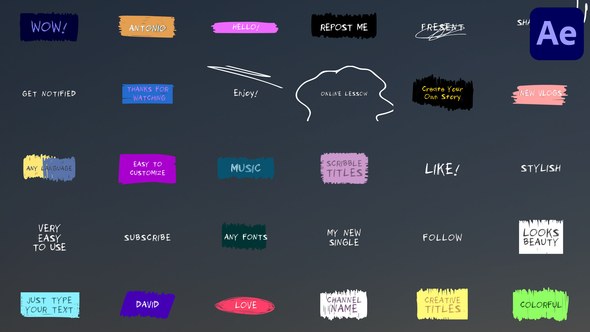 Videohive Scribble Titles for After Effects Titles template preview