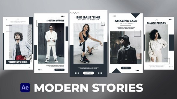 Videohive Modern Stories for After Effects Product Promo template preview