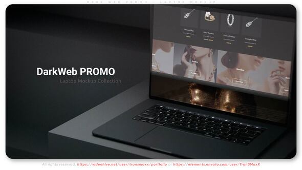 Videohive Dark Web Promo - Laptop Mockup Product Promo template preview