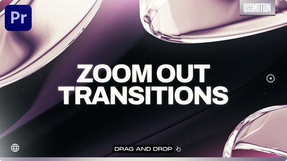 Zoom Out Transitions Premiere Pro template preview