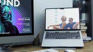 Videohive Monitor Screen Office Set Product Promo template preview