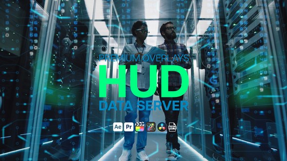 Videohive Premium Overlays HUD Data Server Elements template preview