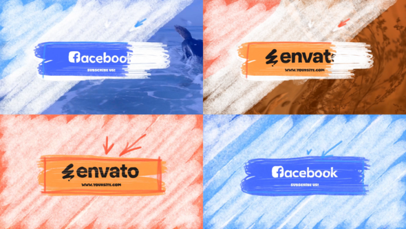 Videohive Paint Brush Logo Transitions for After Effects Logo Stings template preview