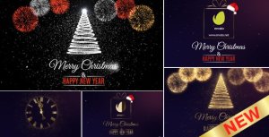 Merry Christmas Video Displays template preview