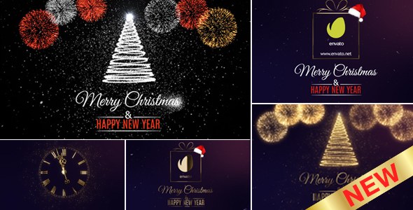Merry Christmas Video Displays template preview