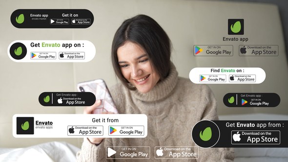 Videohive Google Play & Apple Store widgets Product Promo template preview