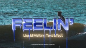 Videohive Liquid Melting Text Titles template preview