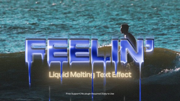 Videohive Liquid Melting Text Titles template preview
