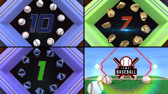 Videohive Baseball Countdown 5 Elements template preview