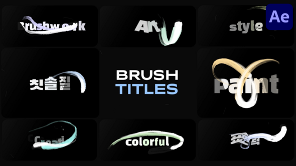 Videohive Brush Titles | After Effects 50359635 Titles template preview