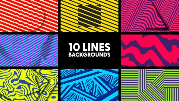 Videohive Lines Backgrounds Elements template preview