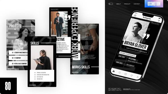 Videohive Resume Reels Product Promo template preview