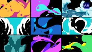 Videohive Cartoon Liquid FX Transitions [After Effects] Elements template preview