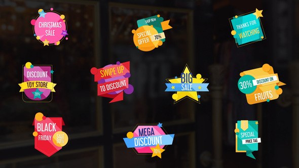 Christmas Sales Titles || After Effects Video Displays template preview