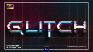 Videohive Glitch Transitions and Overlays Collection Elements template preview