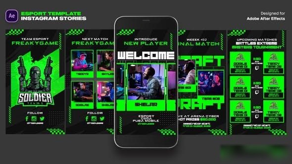 Videohive Esport Instagram Stories Template Openers template preview