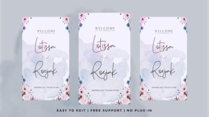 Videohive Vertical Wedding Intro Video Displays template preview