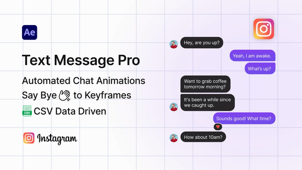 Videohive Instagram Text Message Pro Elements template preview
