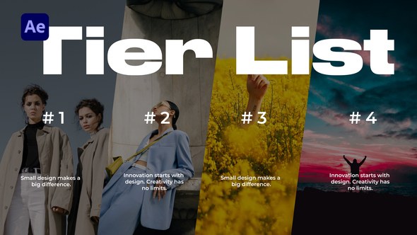 Videohive Tier List Titles template preview