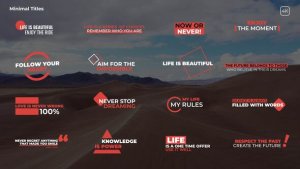 Videohive Minimal Titles 56286820 Titles template preview