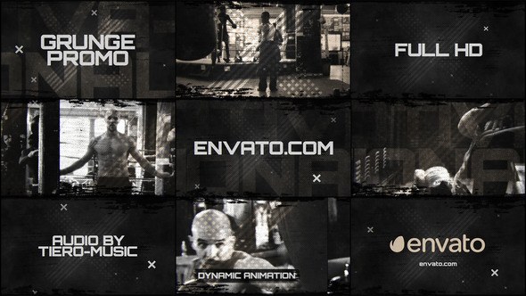Motivational Grunge Promo Video Displays template preview