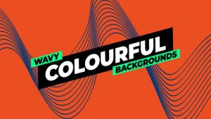 Videohive Wavy Colourful Backgrounds Elements template preview