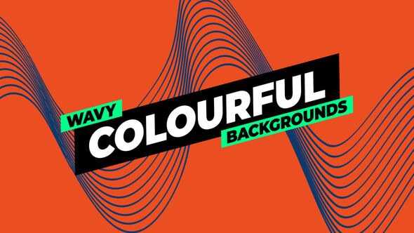 Videohive Wavy Colourful Backgrounds Elements template preview