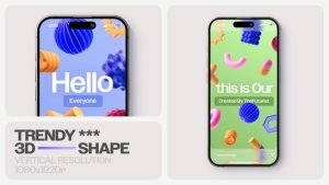 Videohive Trendy 3D Shape Stories Product Promo template preview