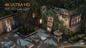 Videohive Photo Gallery in a Garden at Night Video Displays template preview