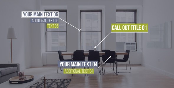 Call Out Titles Video Displays template preview