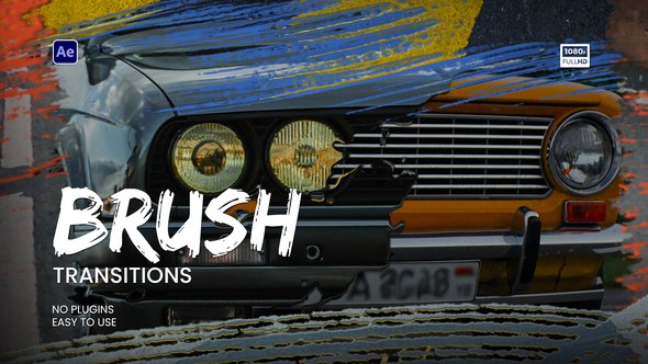 Videohive Brush Transitions 58814674 Elements template preview