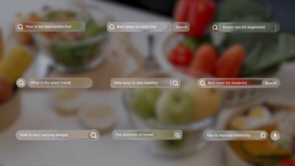 Videohive Liquid Glass Effect Search Bar Elements template preview
