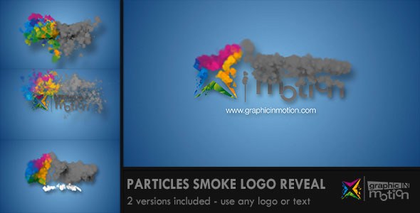 Particles Smoke Logo Reveal Video Displays template preview