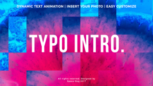 Typo Intro Video Displays template preview