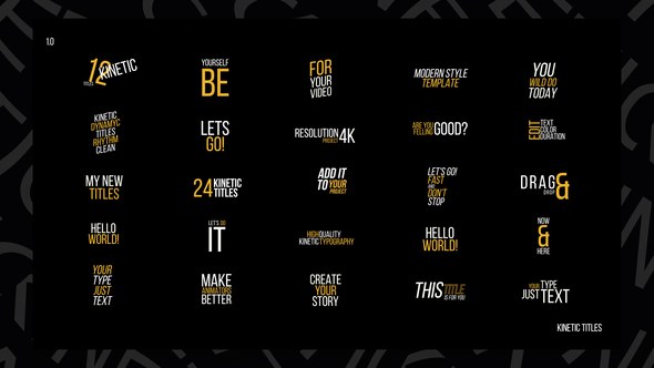Videohive Kinetic Titles | AE 53206132 Titles template preview