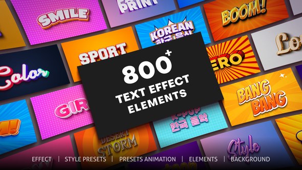 Videohive Text Effect Titles template preview