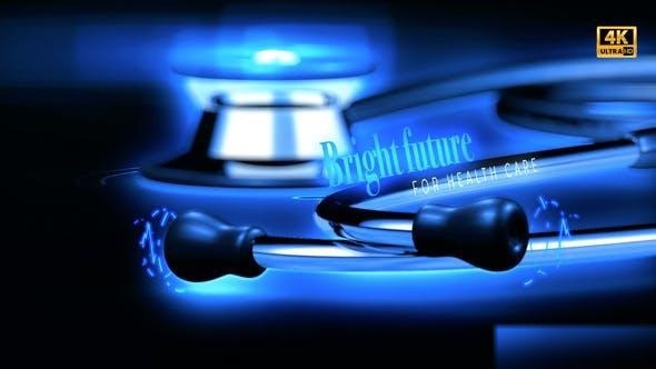 Videohive Blue Futuristic Stethoscope Opener Openers template preview