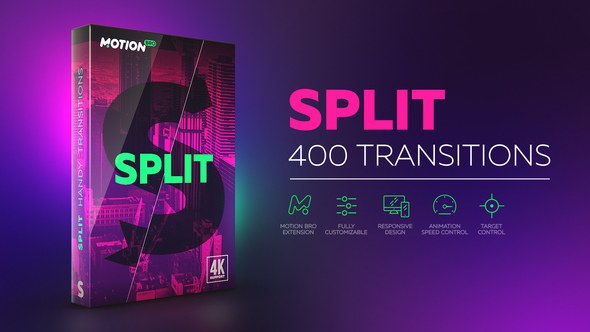 Videohive Split Handy Transitions 21617948 Elements template preview