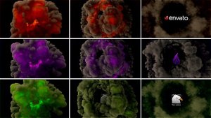 Videohive Massive Fire And Smoke Explosion Logo Stings template preview