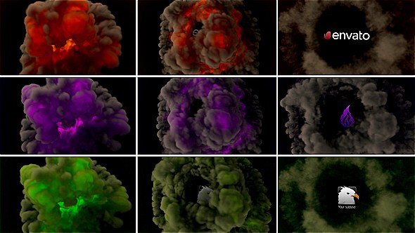 Videohive Massive Fire And Smoke Explosion Logo Stings template preview