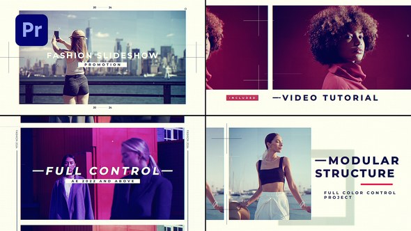 Slideshow Fashion Slideshow Premiere Pro template preview